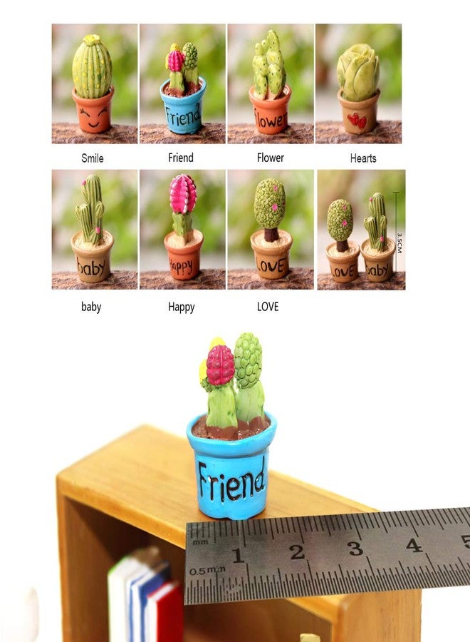 Lynkaye Dollhouse Decoration Plant Pots Miniature Green Potted Bonsai Models Decor,1:12 Miniature Plant - Image 3